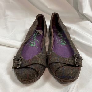 Blowfish size 7.5 slip-on flats plaid
